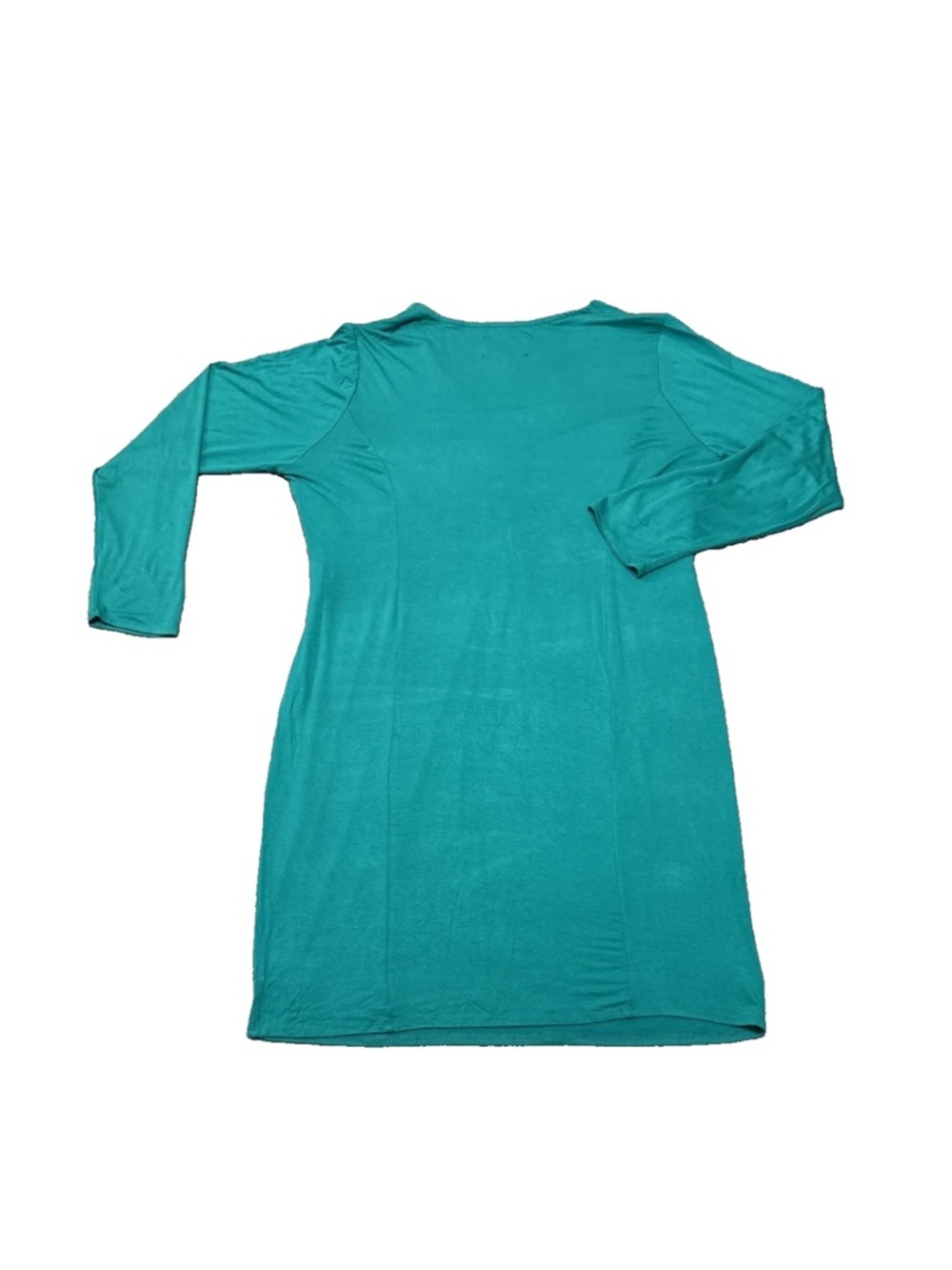 Completely Me By Liz Lange Women’s V-neck Ruched Dress Size 1X Green - Picture 4 of 16
